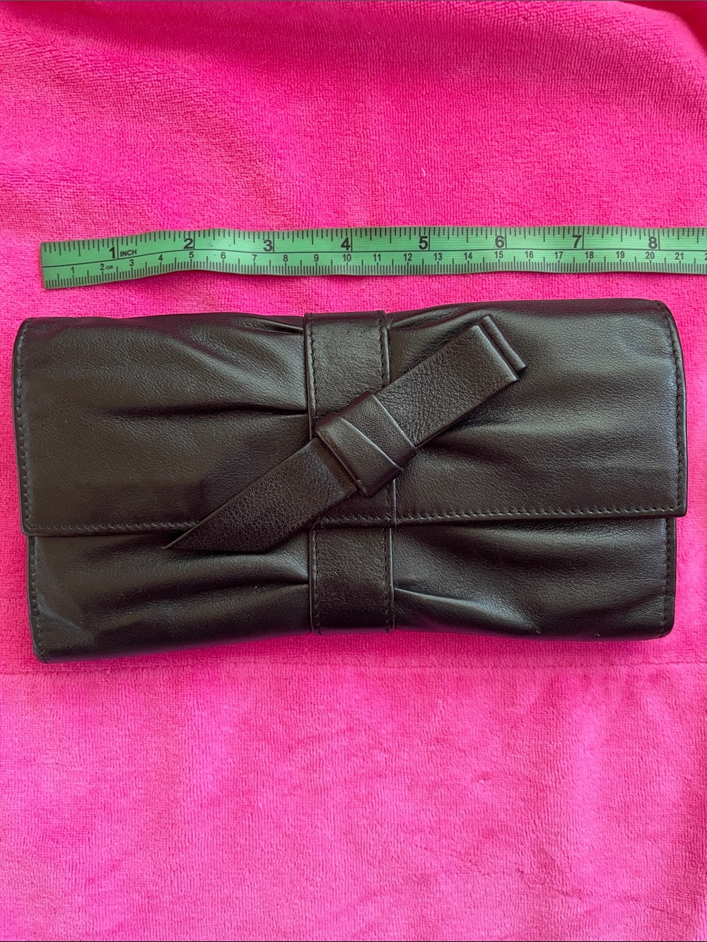 Mint Auth.Furla wallet Stunning with Fancy Bow Tie - Picture 9 of 14